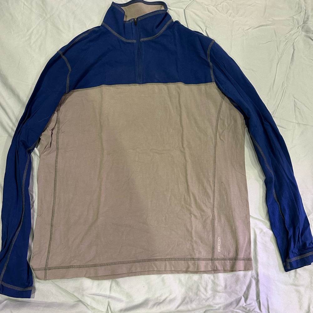 Eddie Bauer Grey/Blue Light Weight Hoodie men's size 'L'